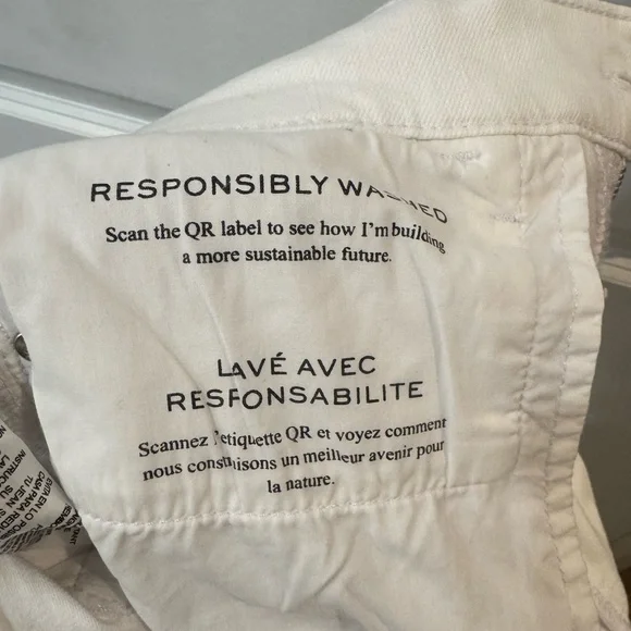 NWOT | FRAME Le Slim Palazzo Raw Hem Jeans | White | Full length | SZ 26 - Picture 11 of 13